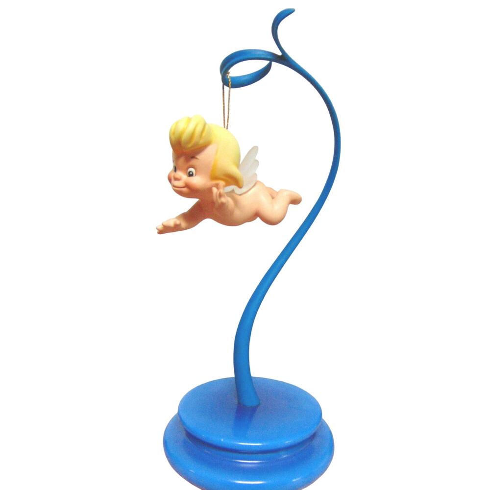 Disney Fantasia Cupid Ornament & Stand 2pc Set Wdcc Flight Of Fancy Certificate